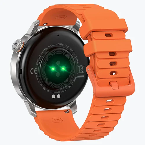 kospet-magic-orb-smartwatch-silver-with-orange-silicone-strap-2-min KOSPET Orb Smartwatch
