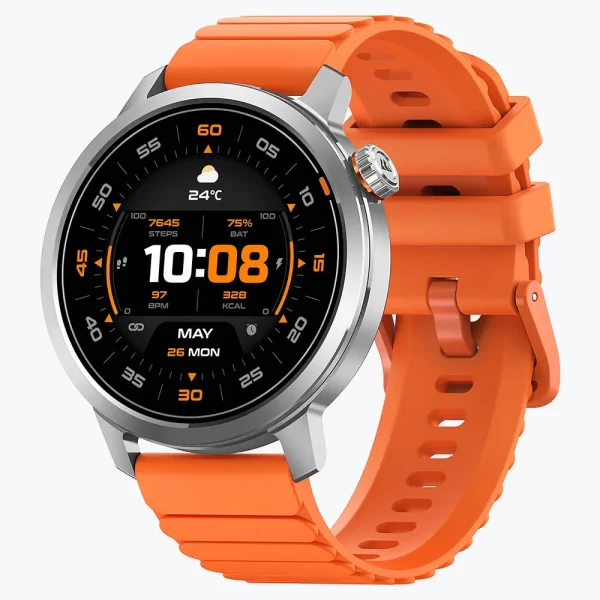 kospet-magic-orb-smartwatch-silver-with-orange-silicone-strap-5-min KOSPET Orb Smartwatch